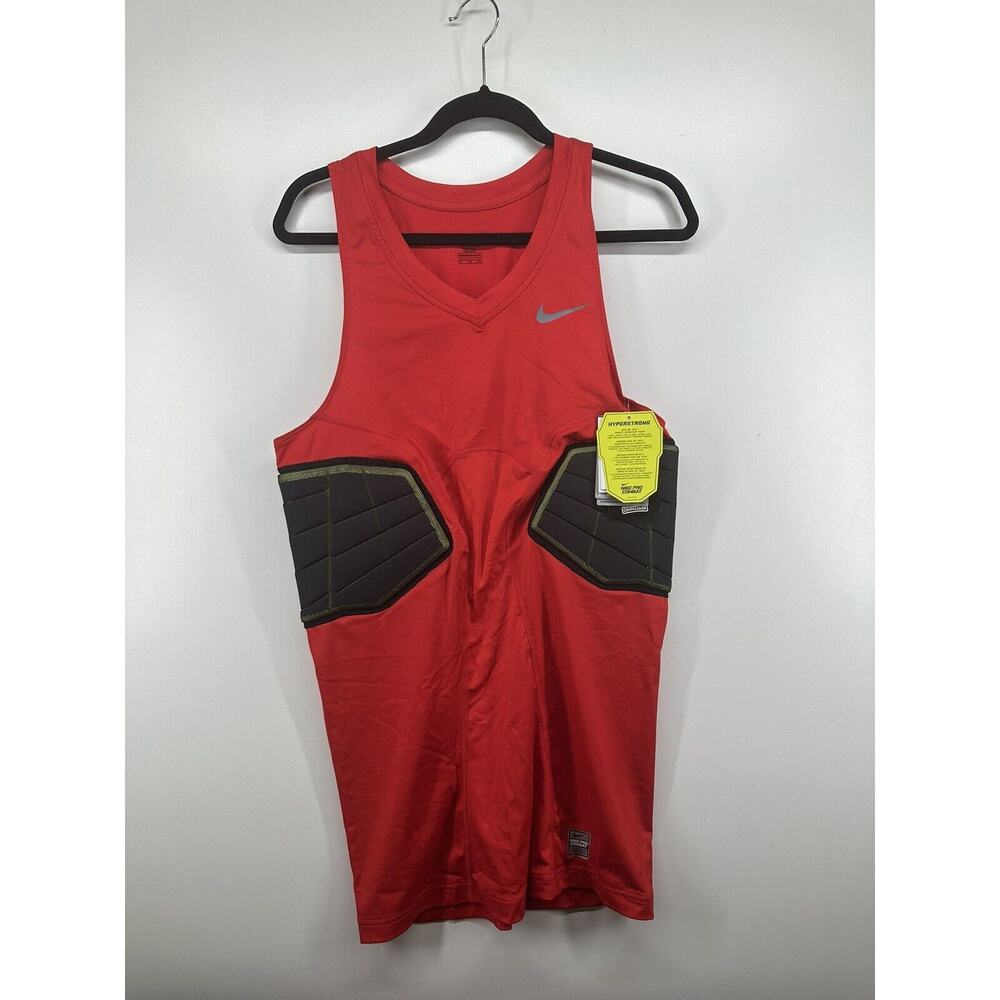 NIKE Pro Combat Elite Hyperstrong‎ Padded Red Basketball Tank Top Mens XL Tall